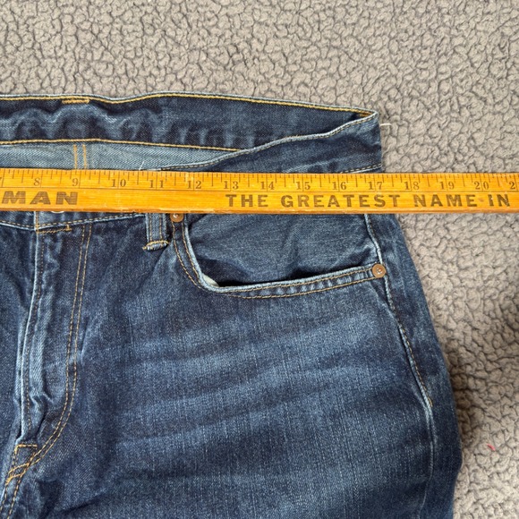 Polo Ralph Lauren Hampton Straight Mens Jeans Dark Wash Denim 34x30 Selvedge Red - Picture 10 of 14